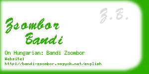 zsombor bandi business card